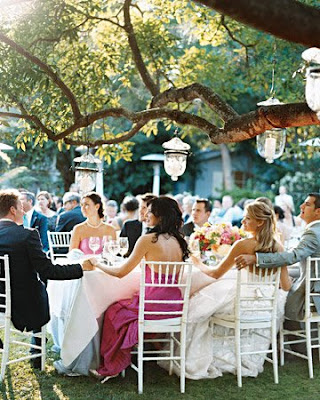 backyard wedding reception layout