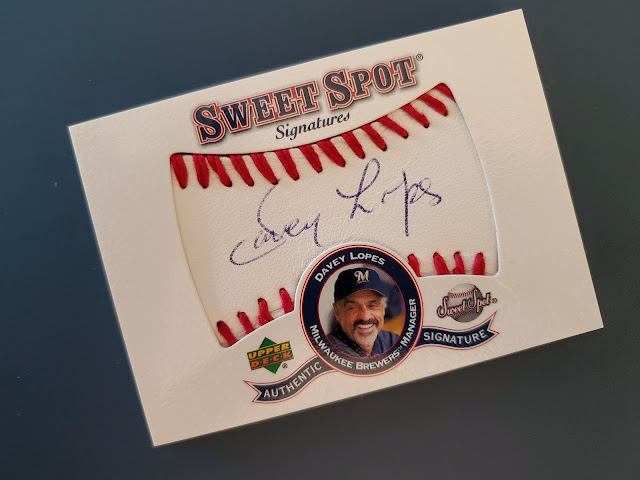 Davey Lopes Upper Deck Autograph card