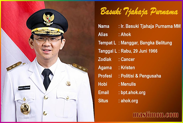 Profil dan Biodata Lengkap Basuki Tjahaja Purnama (AHOK)