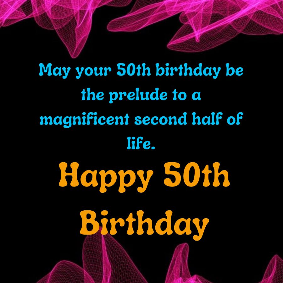 Happy 50th Birthday Images with Wishes Blessed Birthday Images