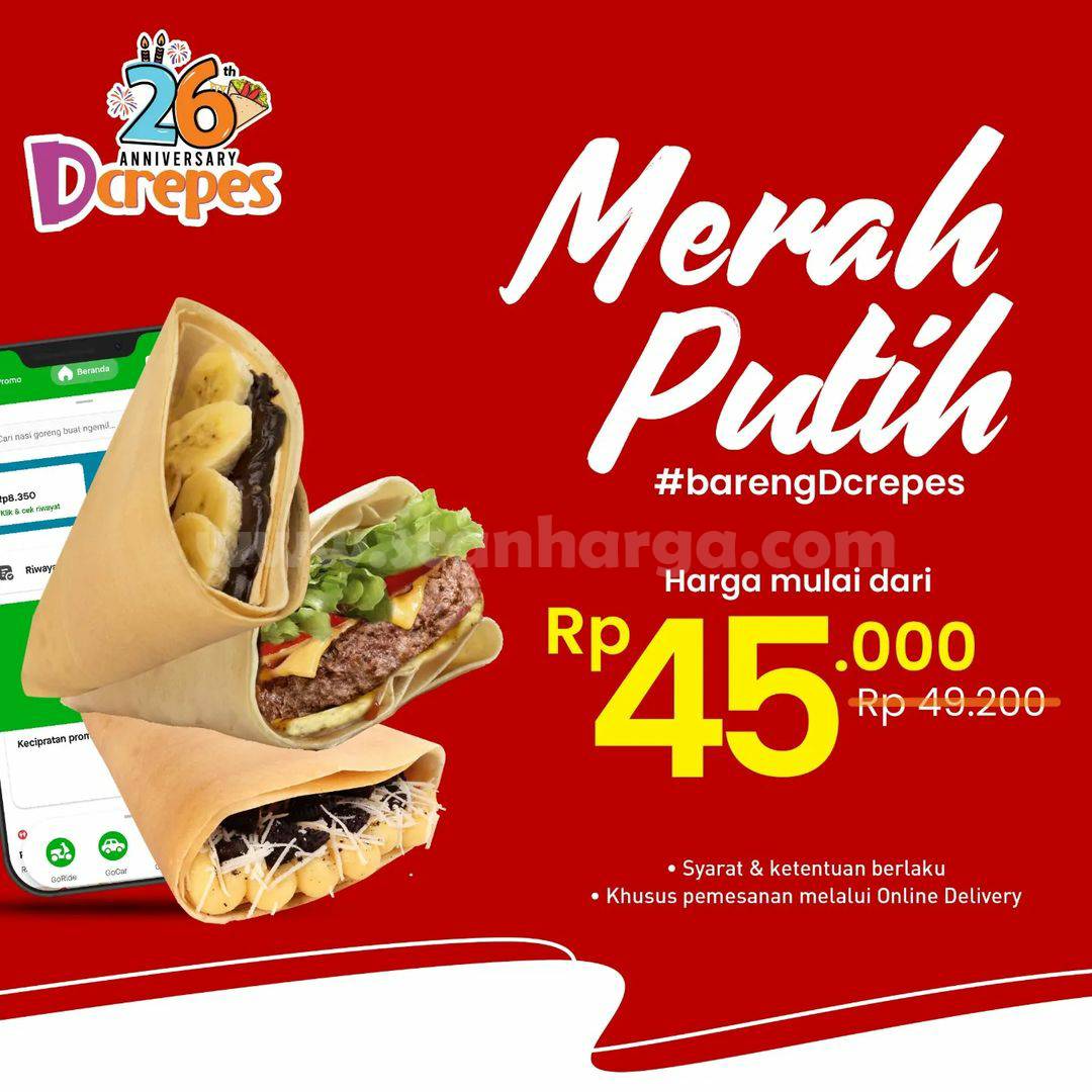 DCREPES Promo Paket MERAH PUTIH Harga Menu Mulai 45Rb*