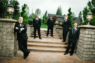 Ryan and his guys - Posted by Patricia Stimac Seattle Wedding Officiant