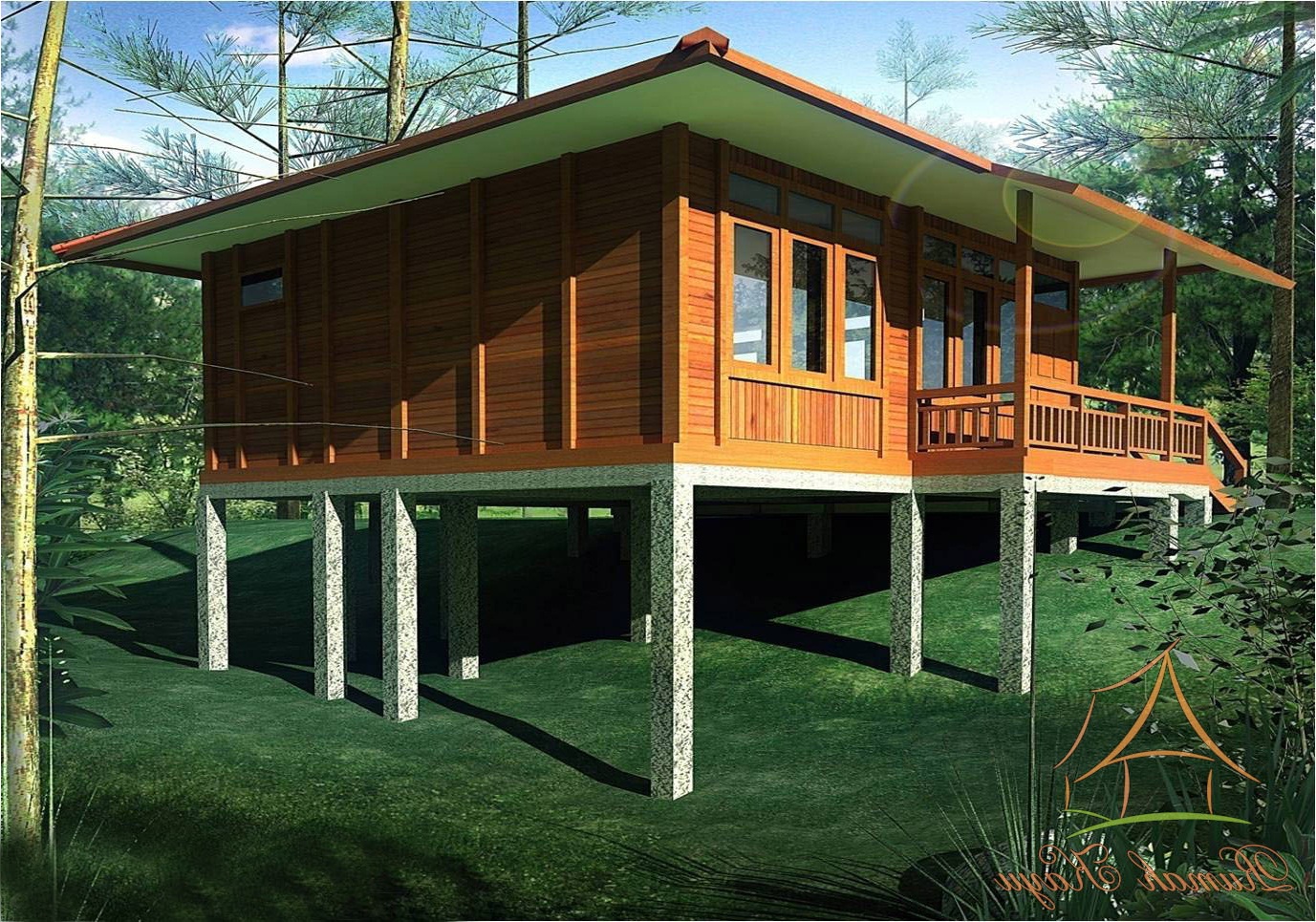 Desain Rumah Minimalis Kayu : 25 Gambar Desain Rumah Dari Kayu Jati Mewah Sederhana Modern - Desainrumah rumah 50 juta ide desain rumah kayu semi permanen komposisi ruang :