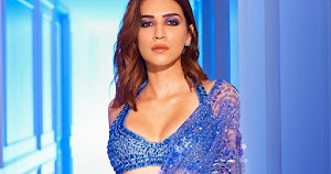 Kriti Sanon's sizzling hot avatar in sheer blue saree wowed fans - see now.