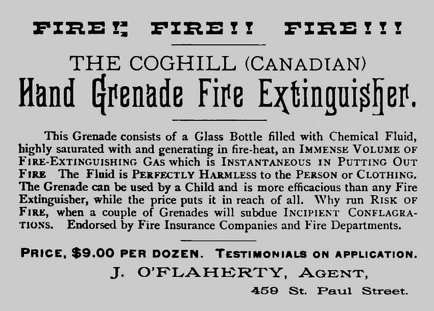 1883 hand grenade fire extinguisher