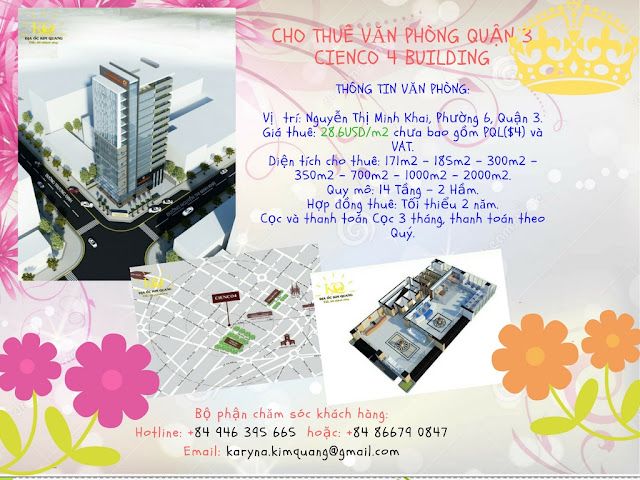 Cienco 4 Building tòa nhà cao ốc văn phòng số 180 nguyễn Thị Minh Khai