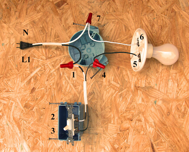 Single Pole Switch Wiring Methods: Light Fed S1 and  