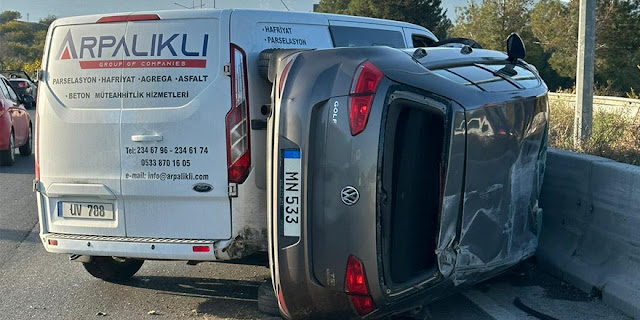 Accident on the Lefkosia - Kyrenia main road 