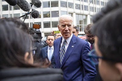 joe biden with media