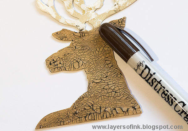 Layers of ink - Frosty Deer Clipboard Tutorial by Anna-Karin, with Sizzix dies by Tim Holtz.