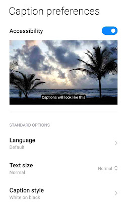 Live Caption Chrome Android