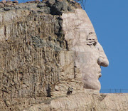 The uncompleted & probably nevertobe completed carving of Crazy Horse is .