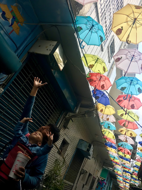 Umbrella Alley at Jiaxian, Kaohsiung, Taiwan