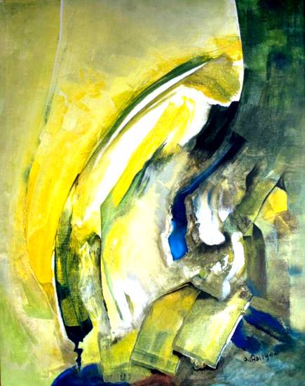 Palimpsest - 1, painting by Satish Pimple (www.indiaart.com)