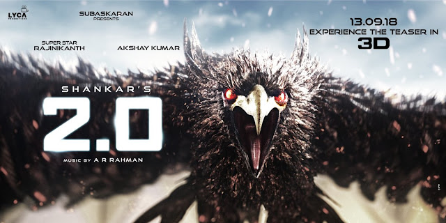 Latest Poster of Rajinikanth, Akshay Kumar and Amy Jackson's Most Awaited Movie Poster of 2018 Robot 2.0 Featuring Akshay Kumar as Crowman