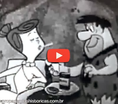 Propaganda dos cigarros Winston com os Flintstones