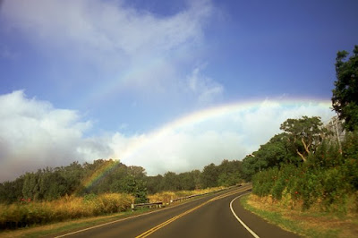 Rainbow over Haleakala Hwy, Pukalani, Maui, Sep. 2008
