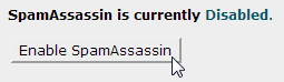 Enable spamassassin