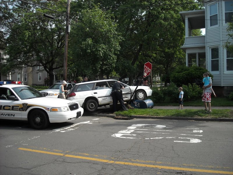SeeClickFixer Alyson Fox of New Haven CT documented two car crashes at an