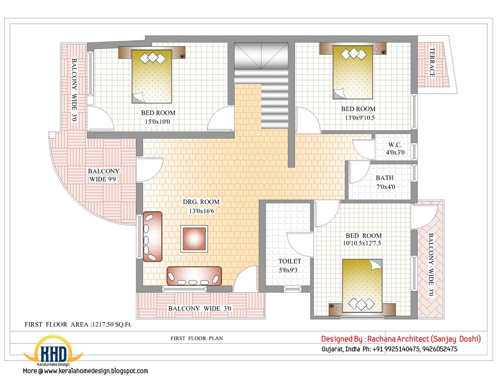  Indian  home  design with house  plan  2435 Sq Ft Kerala 