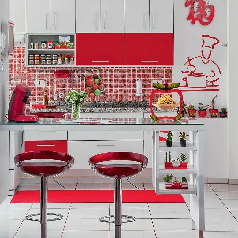 cozinha vermelha