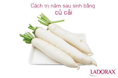 trị nám sau sinh bằng củ cải