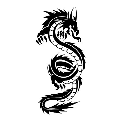 Tribal Dragon Tattoo Forearm