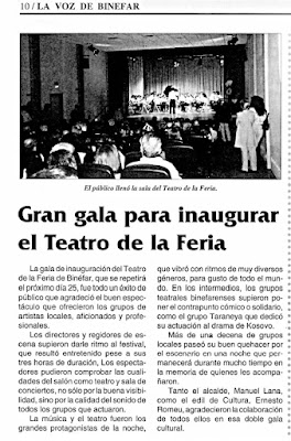 Inauguración Teatro de la Feria Binéfar