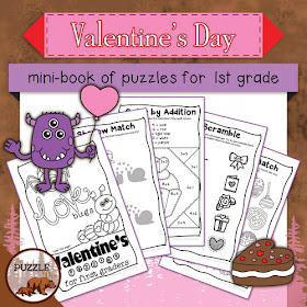  The Puzzle Den - Valentine's Day mini-book for First Graders