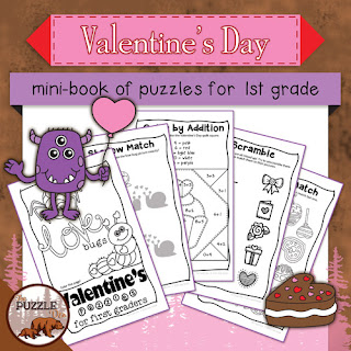  The Puzzle Den - Valentine's Day mini-book for First Graders