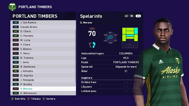 Santiago Moreno Face For eFootball PES 2021