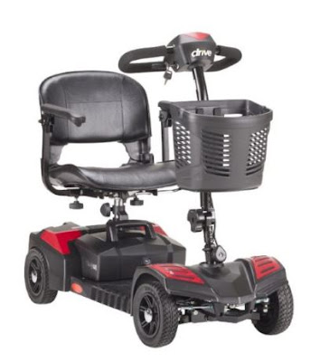 Drive Medical Scout Compact Travel Power Scooter, 4 Wheel