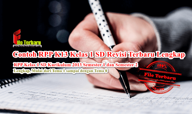 Contoh RPP K13 Kelas 1 SD Revisi Terbaru Lengkap