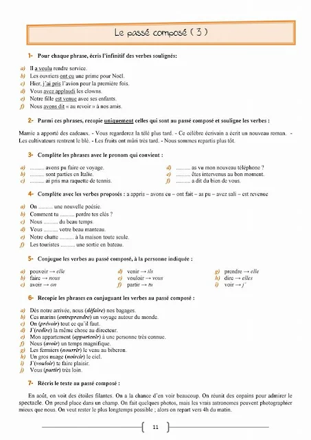 leçons de grammaire 6 aep