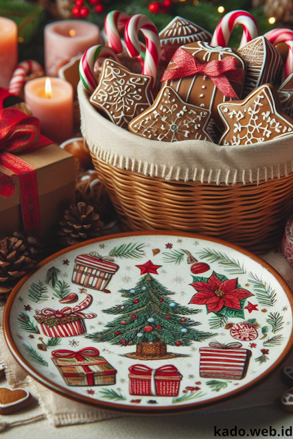 Ide Hampers Natal Selain Makanan dan Kue Hampers Piring Natal keramik