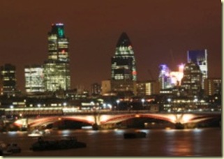 London lights at night