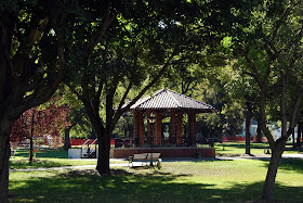 Franklin's Town Common on a summer day