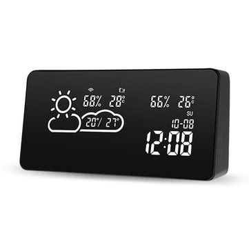 DIGOO DG-C12 Smart WIFI LED Negative Screen Weather Station Smart Home Automated WIFI Setting Thermometer Hygrometer 