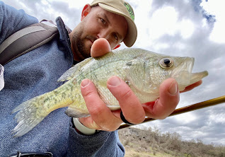 Crappie, White Crappie, Crappie on the Fly, Pedernales River, Reimers Ranch, Milton Reimers Ranch, Texas Freshwater Fly Fishing, TFFF, Fly Fishing Texas, Texas Fly Fishing, Two Flies and an Old Stretch of River, Pat Kellner