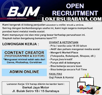 Open Recruitment at Berkat Jaya Motor Surabaya Agustus 2020
