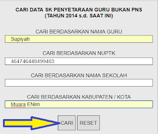 gambar cara cek SK penyetaraan guru bukan PNS 2017