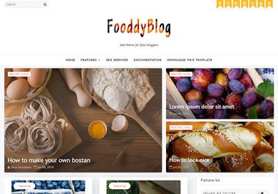 Fooddy Blogger Template