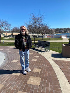 grodog at Gary's Memorial Stone (photo by Robert Brandon)