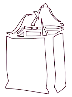 Vector Canvas Bag Line Work Exploded