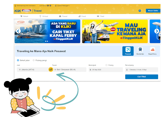 Pesan tiket kereta di Klik Indomaret