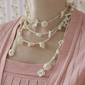 byHaafner, crochet, necklace, pastel