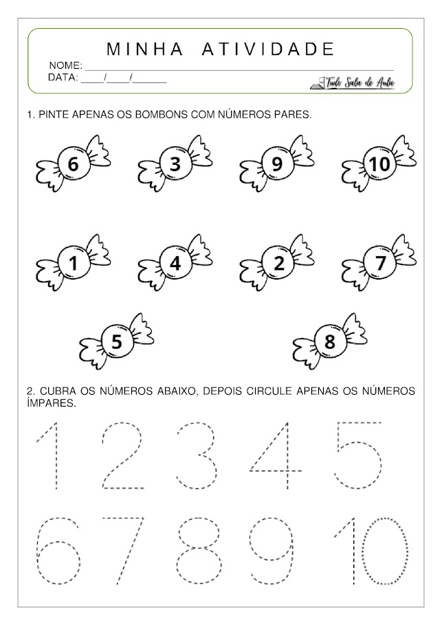 Atividades de Matemática para Educação Infantil de 5 anos