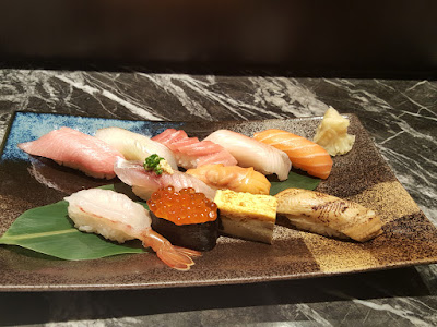 Sample Edo-style sushi selection.