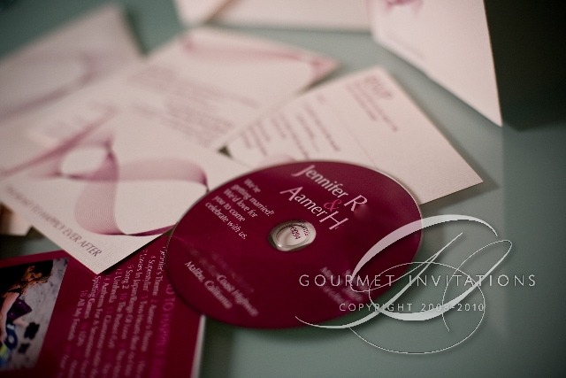 I pitched the idea of CD wedding invitations to Jennifer and they loved it