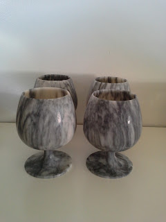 marble wine goblets
